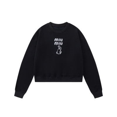 미우미우 여성 블랙 크루넥 니트 - Miumiu Womens Black Knits - miu291x