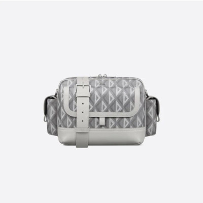 디올 남성 그레이 다이아몬드 크로스백 - Dior Mens Gray Cross Bag - di241x