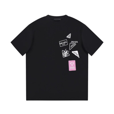 프라다 남성 크루넥 블랙 반팔티 - Prada Mens Black Tshirts - pr275x