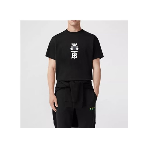 버버리 남성 블랙 크루넥 반팔티 - Burberry Mens Black Tshirts - Bu55x