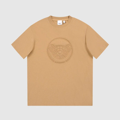 버버리 남성 카멜 크루넥 반팔티 - Burberry Mens Camel Tshirts - Bu63x