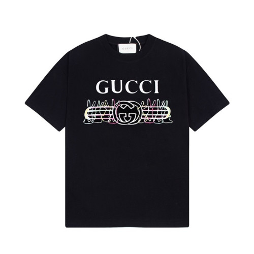구찌 남/녀 블랙 크루넥 반팔티 - Gucci Unisex Black Tshirts - gu154x