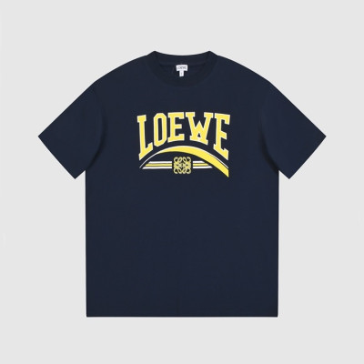 로에베 남/녀 이니셜 네이비 반팔티 - Loewe Unisex Navy Short sleeved T-shirts - loe686x