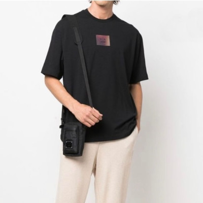 아크네 남성 블랙 크루넥 반팔티 - Acne Mens Black Short sleeved T-shirts - ane190x