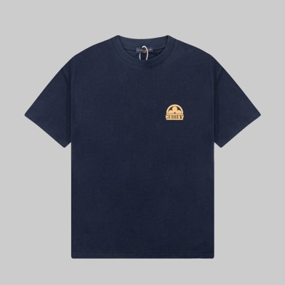 루이비통 남성 네이비 크루넥 반팔티 - Louis vuitton Mens Navy Short sleeved T-shirts - lv334x