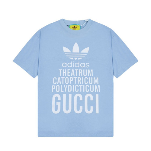 구찌 남/녀 블루 크루넥 반팔티 - Gucci Unisex Blue Short sleeved T-shirts - gu178x