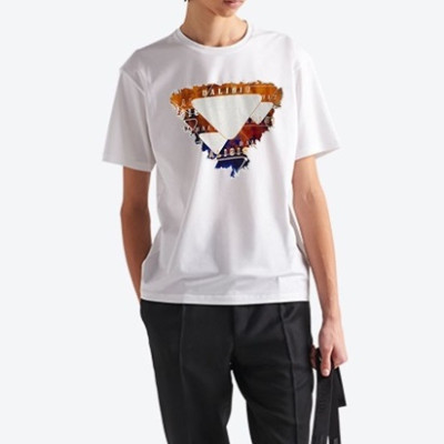 프라다 남성 크루넥 화이트 반팔티 - Prada Mens White Tshirts - pr279x