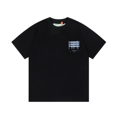 오프화이트 남/녀 모던 블랙 반팔티 - Off white Unisex Black Tshirts - of13x