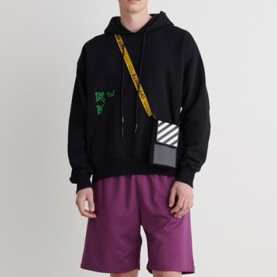 오프화이트 남성 블랙 후드티 - Off-white Mens Black Hoodie - of17x