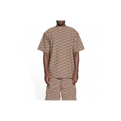 발렌시아가 남성 크루넥 베이지 반팔티 - Balenciaga Mens Beige Short sleeved T-shirts - ba140x