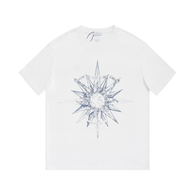 디올 남성 화이트 크루넥 반팔티 - Dior Mens White Tshirts - di253x