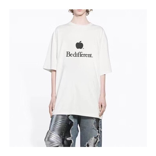 발렌시아가 남성 크루넥 화이트 반팔티 - Balenciaga Mens White Short sleeved T-shirts - ba142x