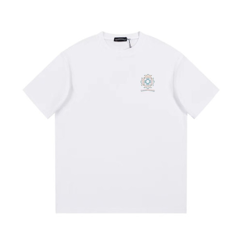 크롬하츠 남성 화이트 크루넥 반팔티 - Chrom Hearts Mens White Short sleeved T-shirts - chr476x