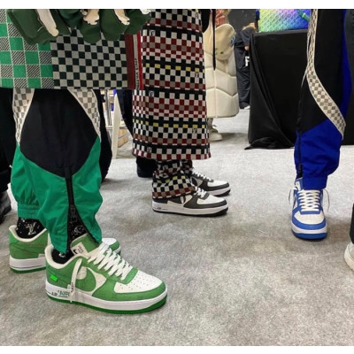 루이비통 남성 그린 스니커즈 - Louis vuitton Mens Green Sneakers - lv392x