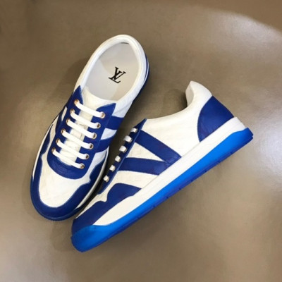 루이비통 남성 블루 스니커즈 - Louis vuitton Mens Blue Sneakers - lv398x