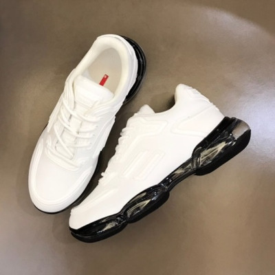 프라다 남성 화이트 스니커즈 - Prada Mens White Sneakers - pr295x