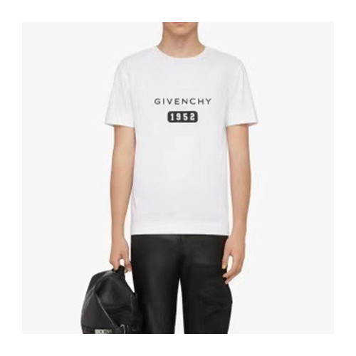 지방시 남성 크루넥 화이트 반팔티 - Givenchy Mens White Short Sleeved Tshirts - gi162x