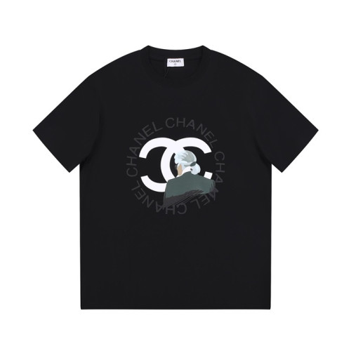 샤넬 남/녀 크루넥 블랙 반팔티 - Chanel Unisex Black Tshirts - ch49x
