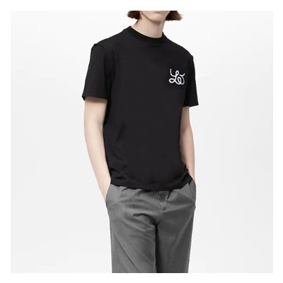 루이비통 남성 블랙 크루넥 반팔티 - Louis vuitton Mens Black Short sleeved T-shirts - lv435x