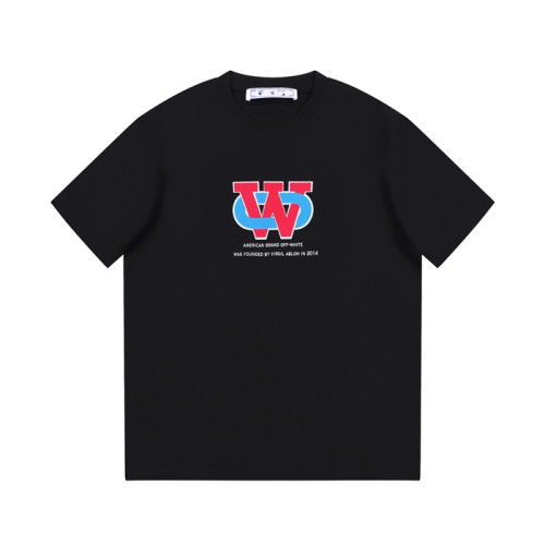 오프화이트 남/녀 모던 블랙 반팔티 - Off white Unisex Black Tshirts - of26x