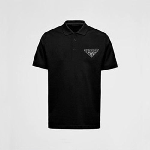 프라다 남성 블랙 폴로 반팔티 - Prada Mens Black Short sleeved Tshirts - pr298x