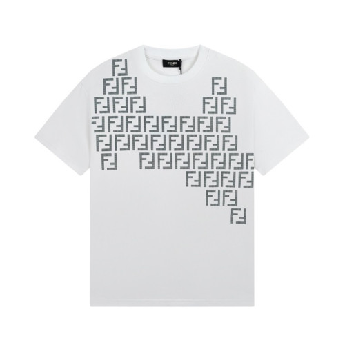 펜디 남성 화이트 크루넥 반팔티 - Fendi Mens White Short sleeved T-shirts - fe44x