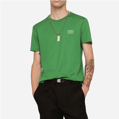 돌체앤가바나 남성 그린 반팔티 - Dolce&Gabbana Mens Green Tshirts - dol398x