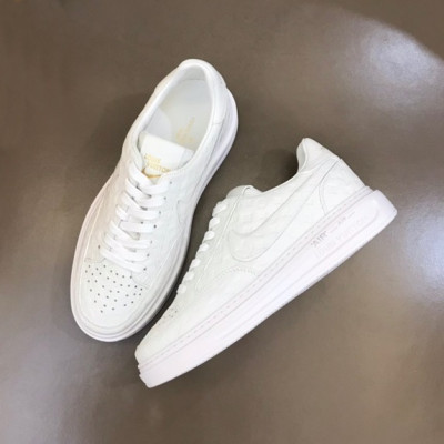 루이비통 남성 화이트 스니커즈 - Louis vuitton Mens White Sneakers - lv459x