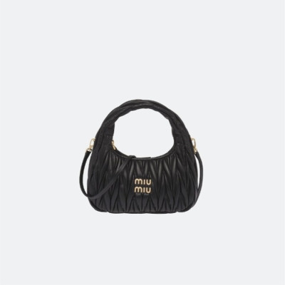 [당일배송] 미우미우 완더 마테라쎄 나파 가죽 미니 호보 백 - miu297x