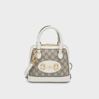 [당일배송] 구찌 홀스빗 1955 탑핸들 미니 화이트 - gu60x