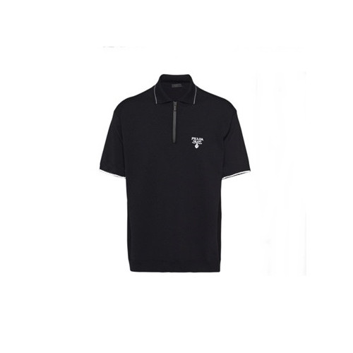 프라다 남성 블랙 폴로 반팔티 - Prada Mens Black Short sleeved Tshirts - pr310x