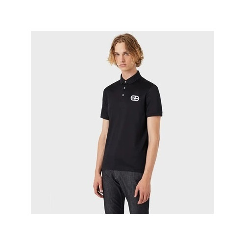 알마니 남성 블랙 폴로 반팔티 - Armani Mens Black Half sleeved Tshirts - ar04x