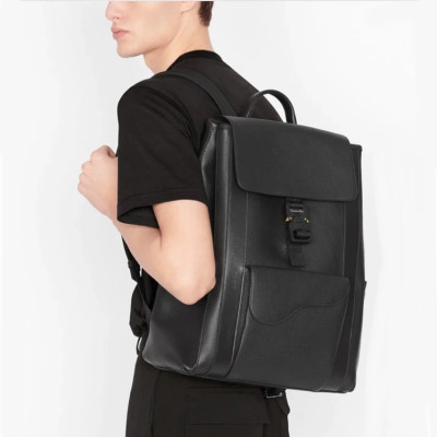 디올 남성 블랙 백팩 - Dior Mens Black Back Pack - di302x