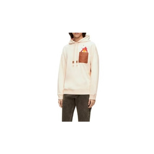 로에베 남/녀 화이트 후드티 - Loewe Unisex White Hoodie - loe702x