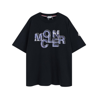 몽클레어 남성 블랙 크루넥 반팔티 - Moncler Mens Black Tshirts - mo83x