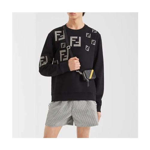 펜디 남성 캐쥬얼 블랙 반바지 - Fendi Mens Black Half-pants - fe69x