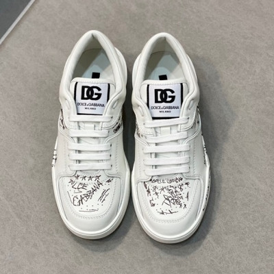 돌체앤가바나 남성 화이트 스니커즈 - Dolc& Gabbana Mens White Sneakers - dol429x