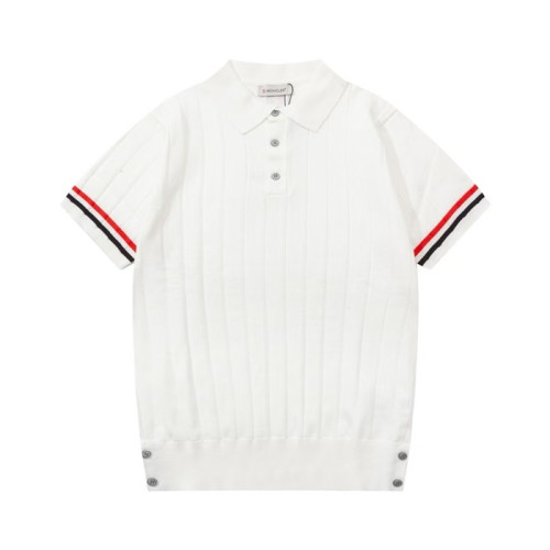 몽클레어 남성 화이트 폴로 반팔 니트티 - Moncler Mens White Tshirts - mo91x