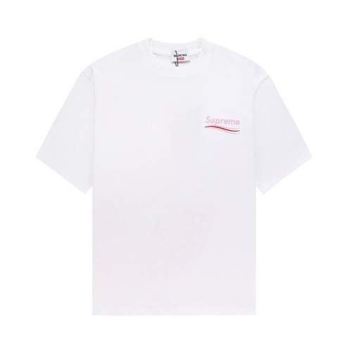 발렌시아가 남성 크루넥 화이트 반팔티 - Balenciaga Mens White Short sleeved T-shirts - ba189x