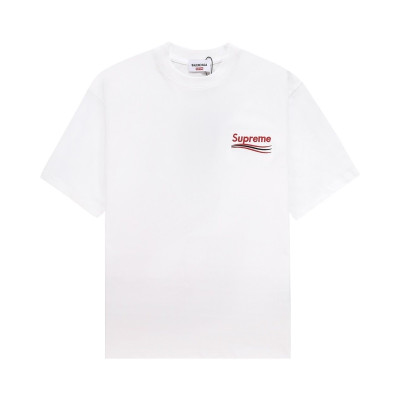 발렌시아가 남성 크루넥 화이트 반팔티 - Balenciaga Mens White Short sleeved T-shirts - ba191x