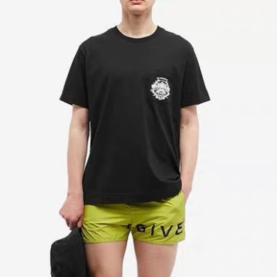 지방시 남성 크루넥 블랙 반팔티 - Givenchy Mens Black Short Sleeved Tshirts - gi186x