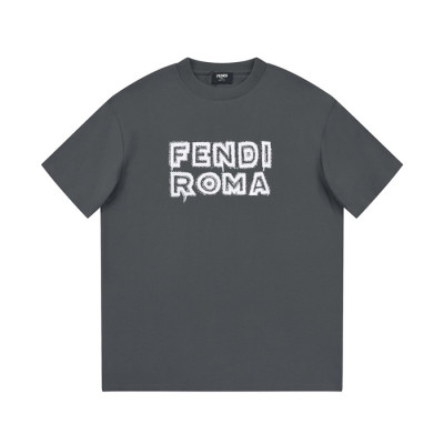 펜디 남성 그레이 크루넥 반팔티 - Fendi Mens Gray Short sleeved T-shirts - fe74x