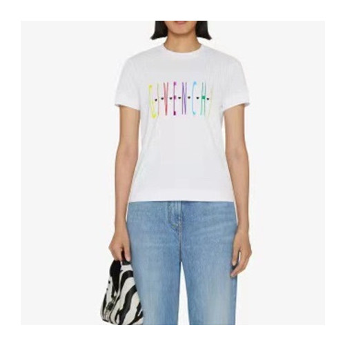 지방시 남/녀 크루넥 화이트 반팔티 - Givenchy Unisex White Short Sleeved Tshirts - gi194x