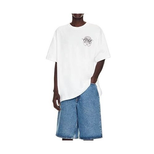 오프화이트 남성 모던 화이트 반팔티 - Off white Mens White Short sleeved Tshirts - of30x