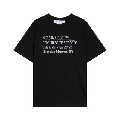 오프화이트 남성 모던 블랙 반팔티 - Off white Mens Black Short sleeved Tshirts - of33x