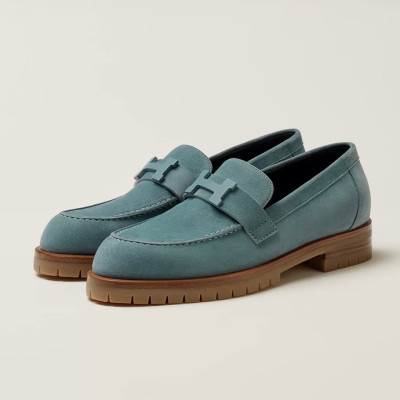 에르메스 여성 시그니처 블루 로퍼 - Hermes Womens Blue Loafer - he83x