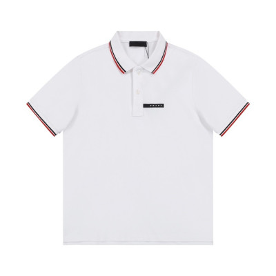 프라다 남성 화이트 폴로 반팔티 - Prada Mens White Short sleeved Tshirts - pr343x