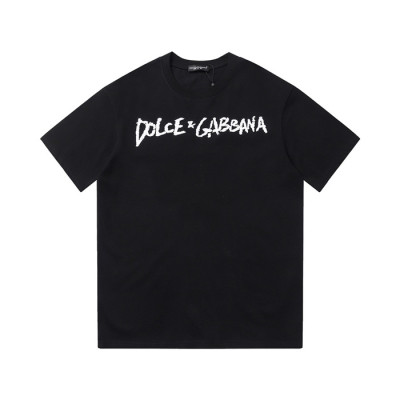 돌체앤가바나 남성 블랙 반팔티 - Dolce&Gabbana Mens Black Tshirts - dol435x