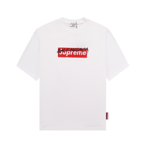 발렌시아가 남성 크루넥 화이트 반팔티 - Balenciaga Mens White Short sleeved T-shirts - ba204x