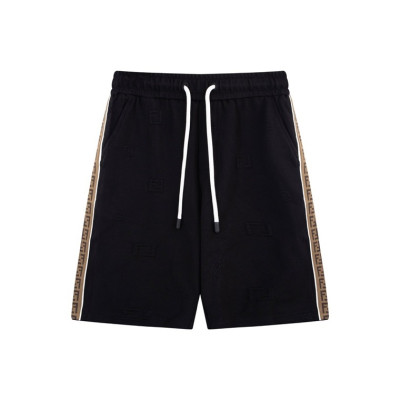 펜디 남성 캐쥬얼 블랙 반바지 - Fendi Mens Black Half-pants - fe78x